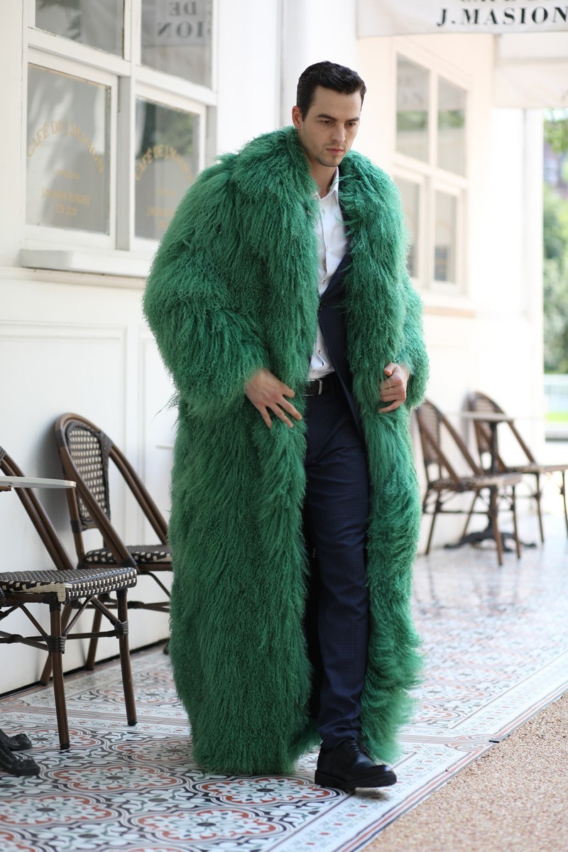 Mens Lamb fur Coat factory